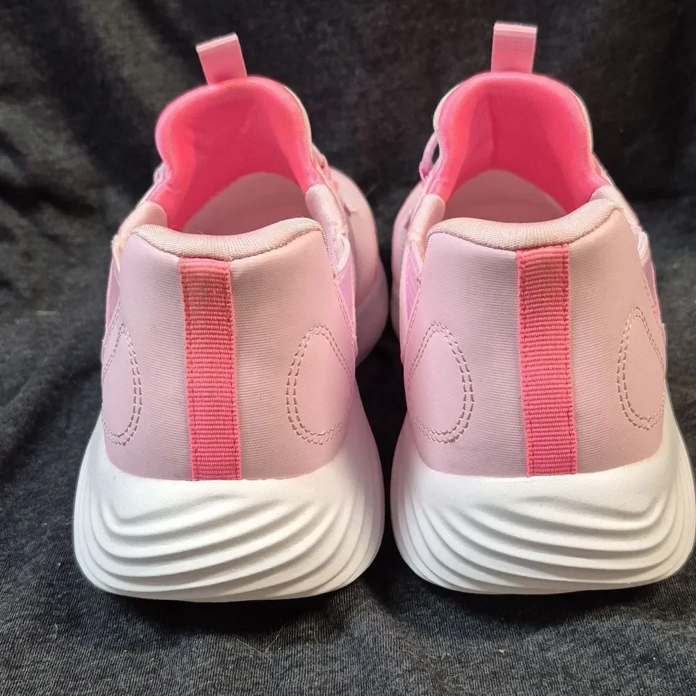 Skechers Size 5 Slip Ins Pink And White Sneakers